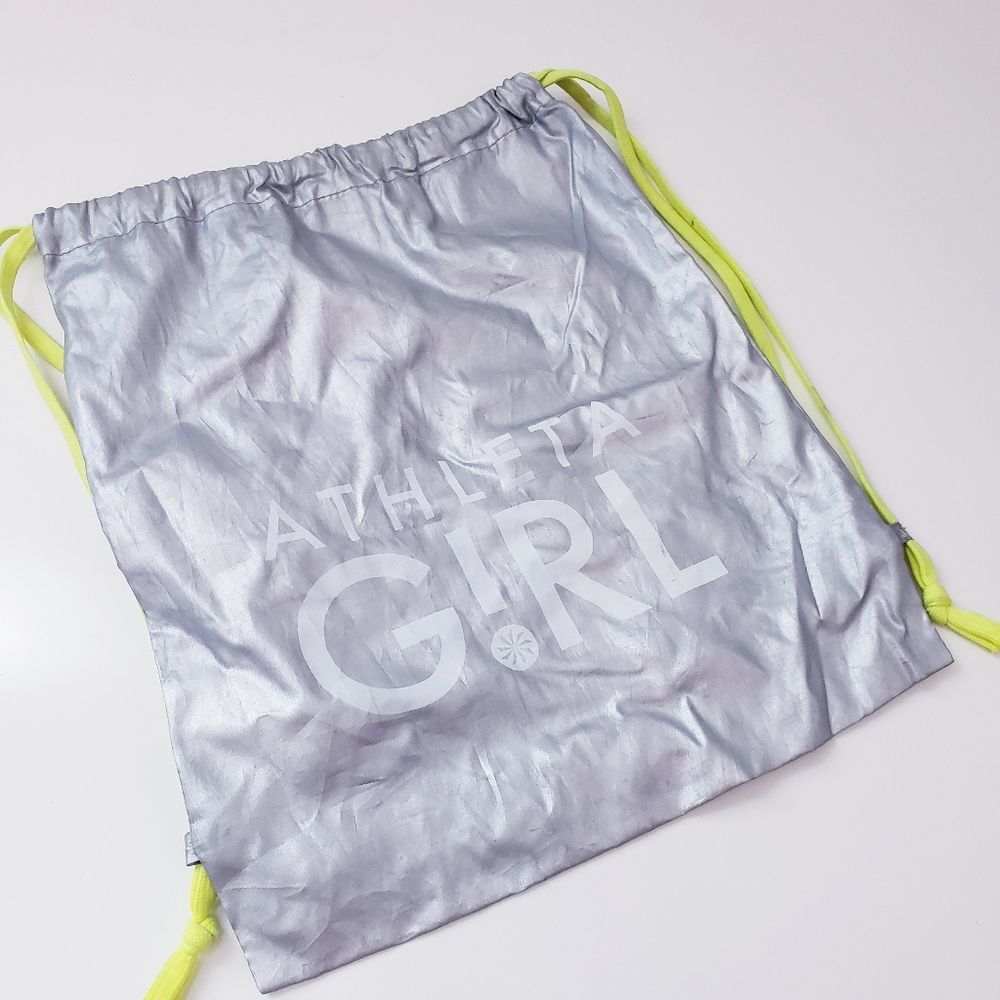 Athleta Girl Silver Sling Drawstring Backpack